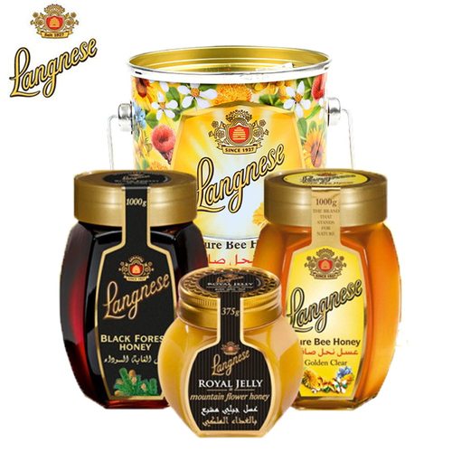 langnese德国进口花种桶装蜂蜜瓶