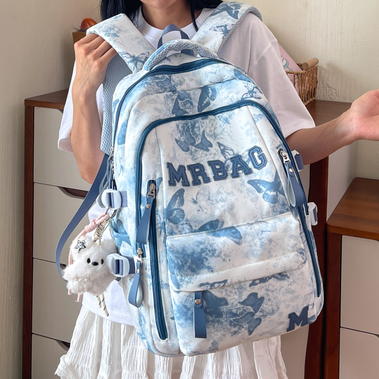 国风高颜值大容量女学生双肩包