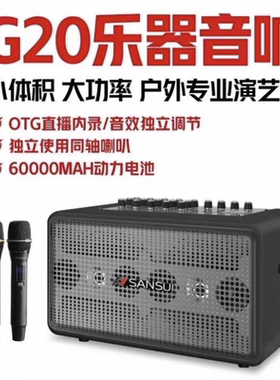 Sansui/山水 G20大功率乐器弹唱音响户外K歌音响直播蓝牙修音美声