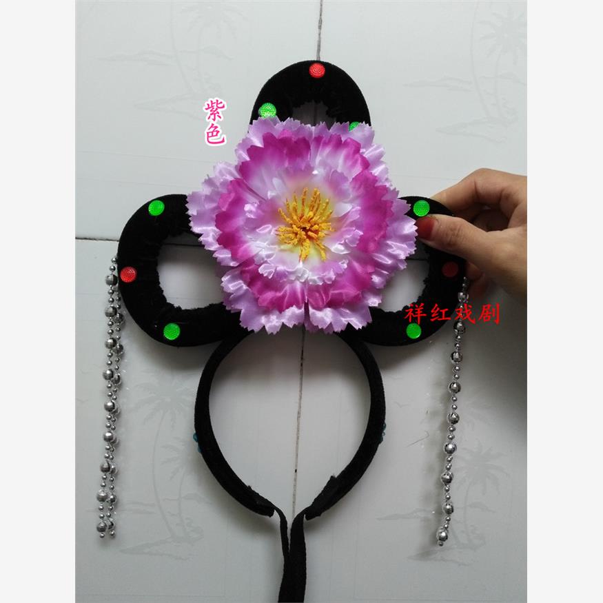 戏剧头饰假发戏曲花旦头套影视影楼古装仙女表演用品古代小姐发饰