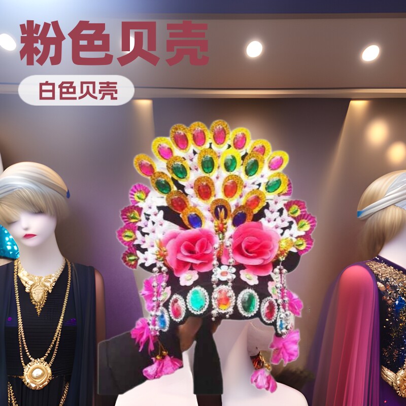扭秧歌大头饰花旦舞蹈头花