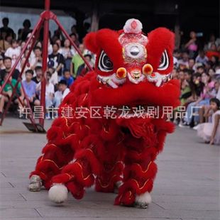 舞狮成人双人南狮道具醒狮舞龙整套澳洲羊毛佛山舞狮全套一整套