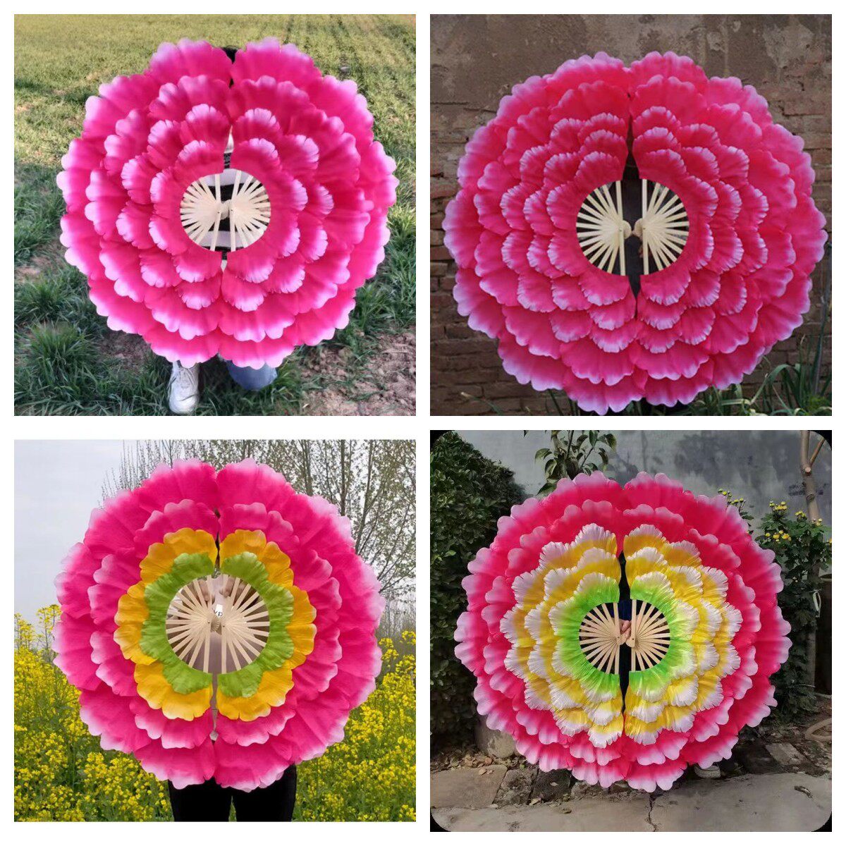 牡丹花扇大花瓣舞蹈道具扇