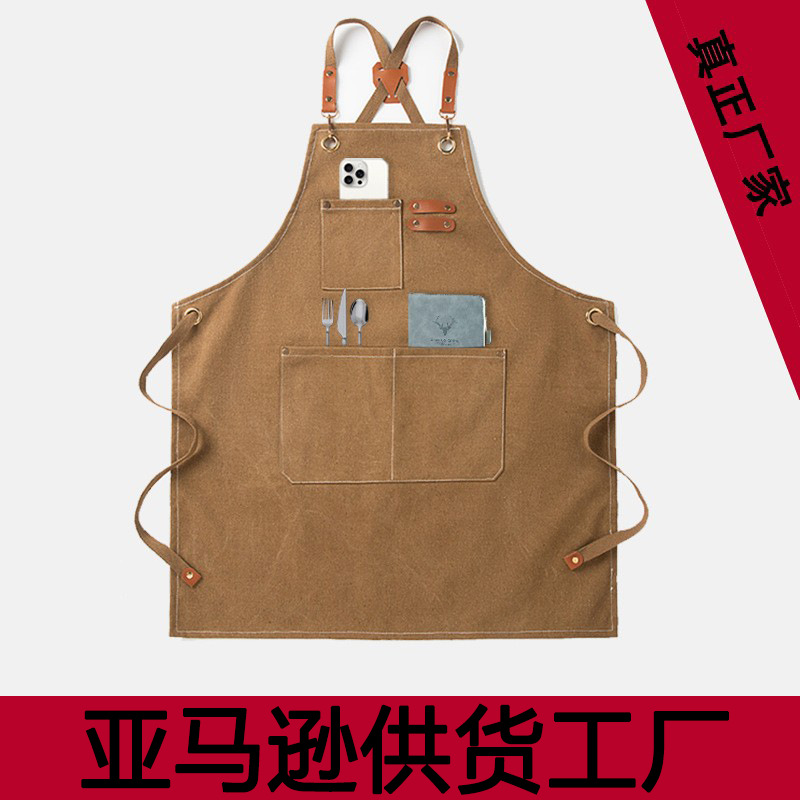 加厚帆布围裙耐脏可调节