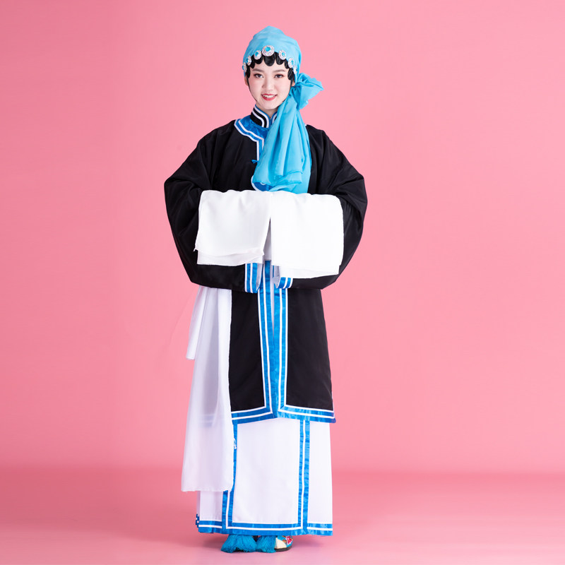 戏曲服装女青衣花旦秦香莲女披王宝钏戏剧青衣头面披素褶子戏服装