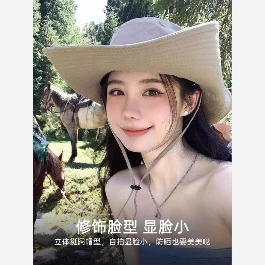 西部牛仔帽渔夫帽男女夏