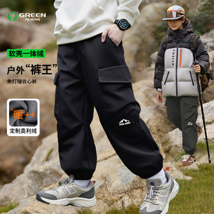 儿童奥利绒户外休闲裤 新款 小绿人冬季 GDB086 主播推荐