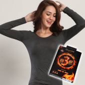 发热秋衣秋裤 高3度薄款 棉毛衫 上衣单裤 舒感保暖套装 包邮 纯色女式