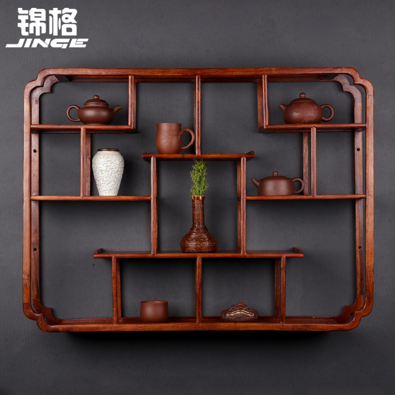 挂墙博古架茶壶架紫砂壶摆放架小型置物架茶杯架放壶茶架茶具收纳