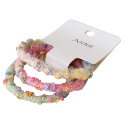 川野3根装毛绒发圈头绳