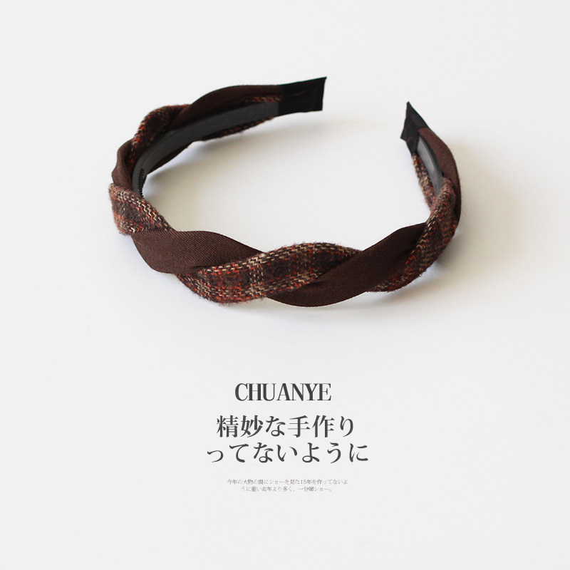 川野法式复古针织麻花头箍新款时尚高级感发箍女日常外戴防滑头饰