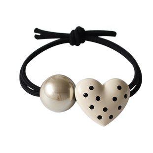 川野简约爱心发圈发绳扎头发女生2025新款高端头饰小皮筋扎高马尾