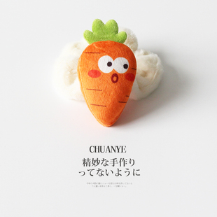 川野日韩卡通水果小肠发圈女新款甜美可爱扎丸子头的皮筋头饰发饰