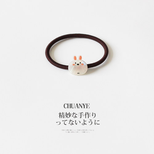 川野日韩卡通小猫兔子小皮筋新款
