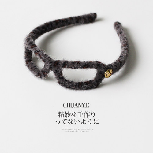 川野豹纹眼镜发箍2025新款