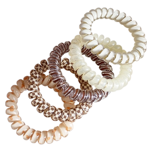 川野电话线发绳网红气质橡皮筋高弹力耐用扎头发绑马尾发圈头绳女