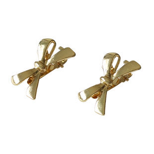 川野金属蝴蝶结发夹头饰女款边夹侧边刘海夹前额碎发夹头发小夹子