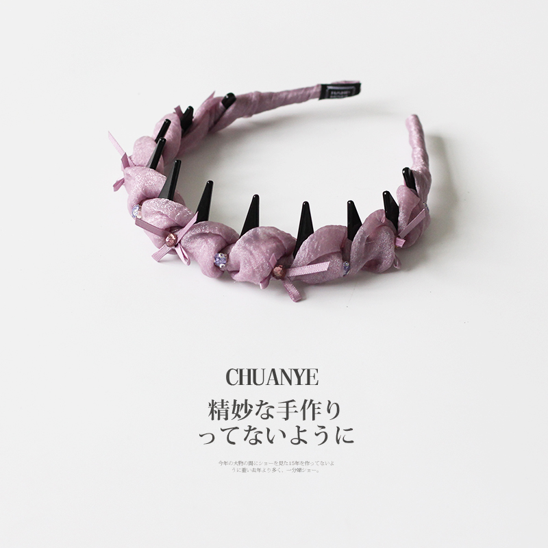 川野网红水钻蝴蝶结发箍