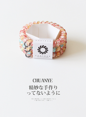 川野三根装彩色电话线发圈女发绳扎头头绳2025新款皮筋高弹力耐用