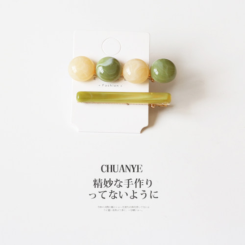 川野仿水晶发夹女侧边夹网红新款