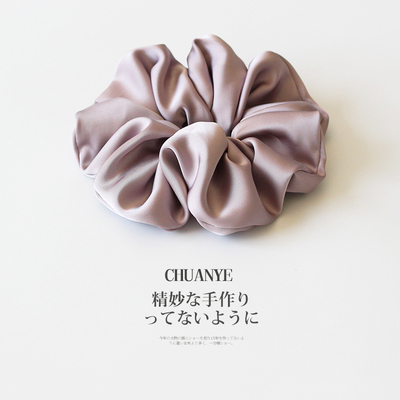 川野法式粉色缎面大肠发圈