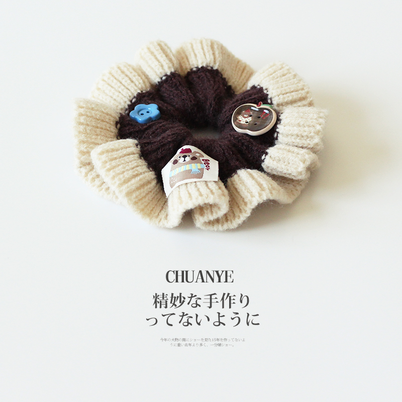 川野日韩秋冬针织大肠发圈