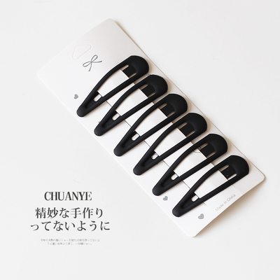 川野黑色水滴发夹2025新款