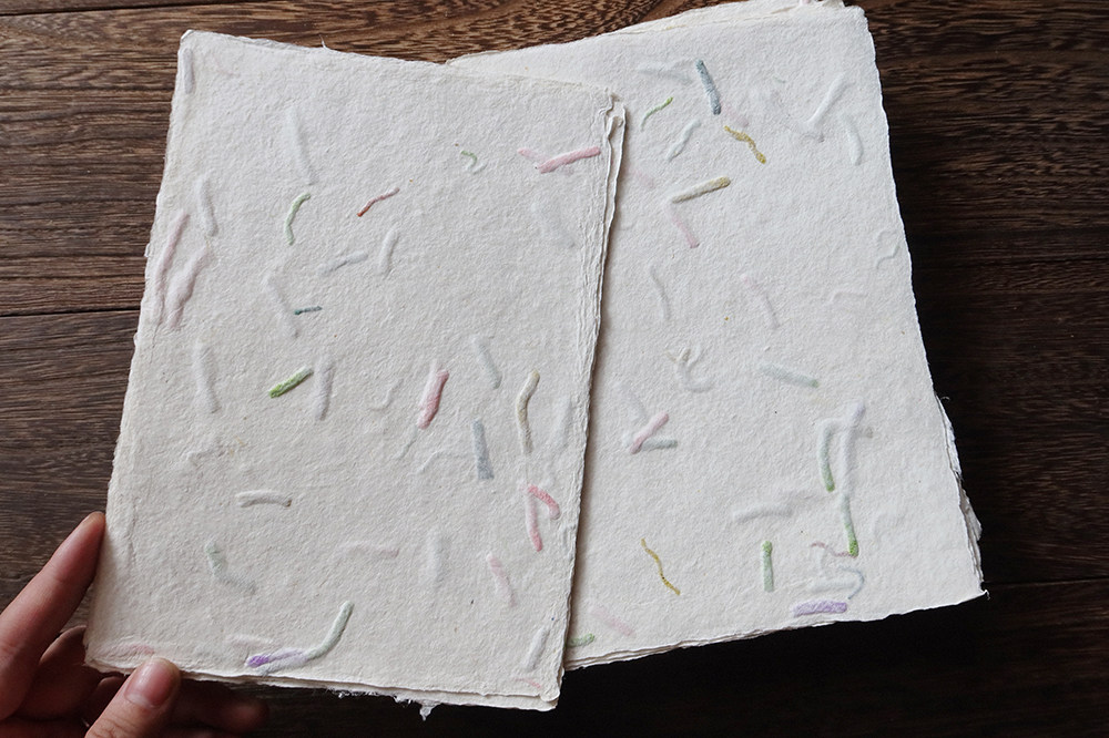 MARKYPUPPY 수제 양모 가장자리 종이 손 계정 재료 종이 청첩장 수제 종이 사용자 정의