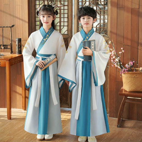 汉服男童国学服装儿童女书童