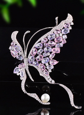 胸针高端时尚精致红色胸花梅花胸针文艺复古大衣配饰品毛衣别针