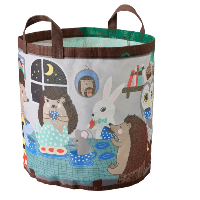 IKEA宜家 思克蒂瓦 储物袋森林动物图案/多色玩具袋脏衣篓储物袋,收纳整理,收纳筐,淘宝优惠券,粉丝福利购,淘宝优惠卷