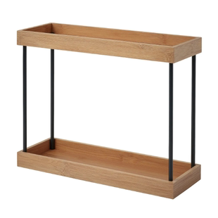 新品宜家诺布勒卡 厨房台面收纳件金属/竹38x13x28置物架桌面厨房