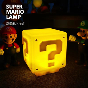 超级马里奥小夜灯 Super Lamp 解压玩具 Mario 趣味按压感应