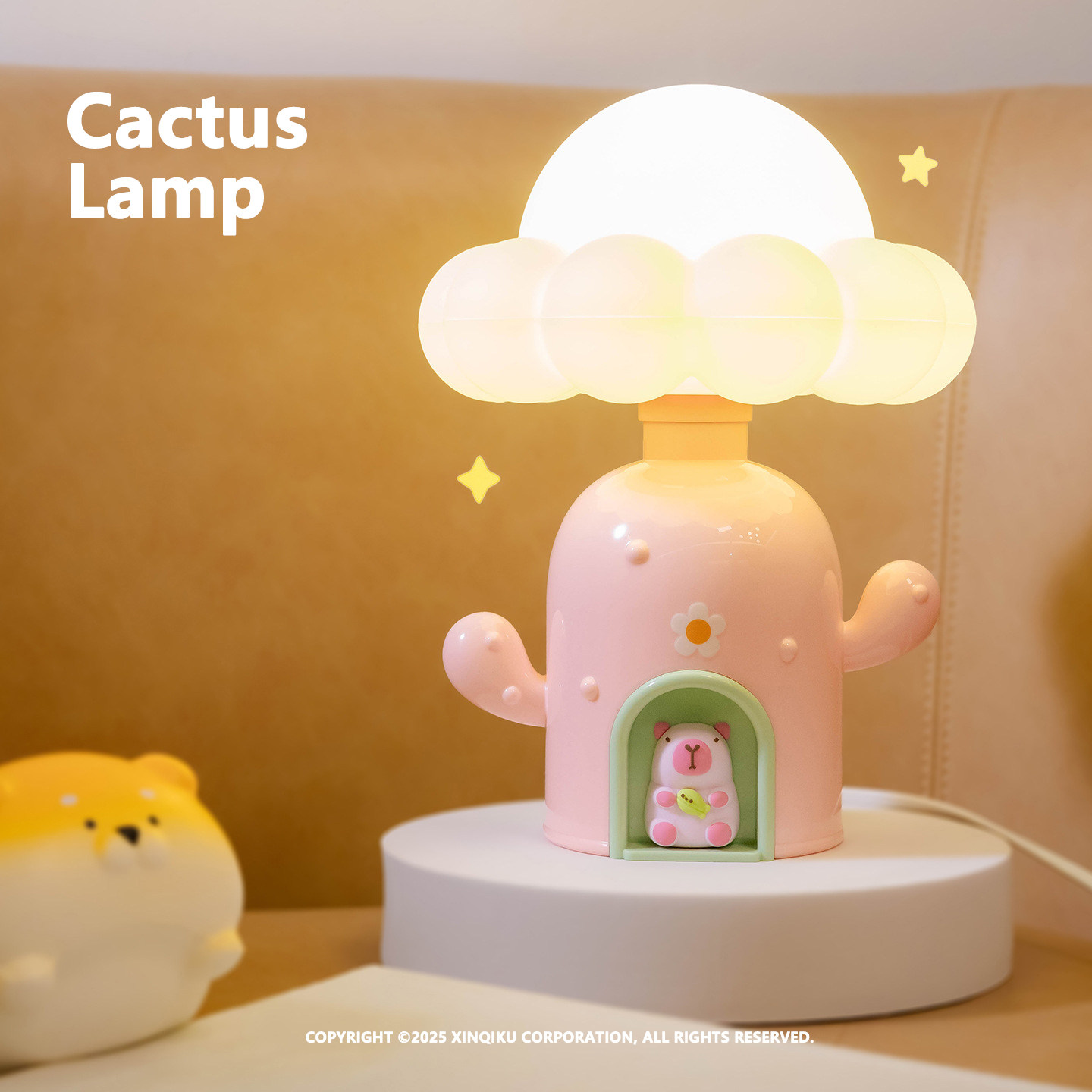 水豚仔仔治愈系卡通氛围伴睡夜灯