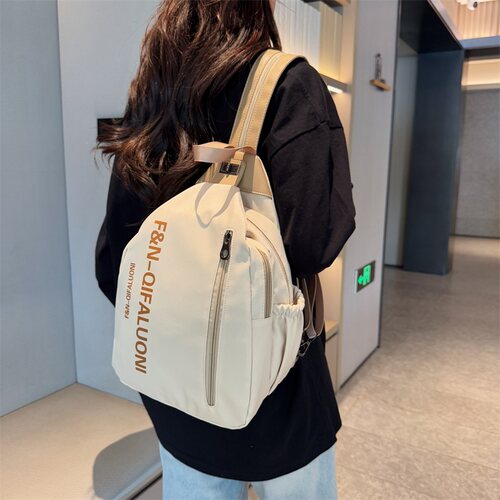 多用双肩包女2026新款牛津布休闲百搭户外旅游通勤小背包斜挎胸包