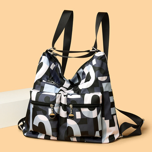 多用大包包2025新款 牛津布旅行单肩斜挎包尼龙防水大容量双肩背包