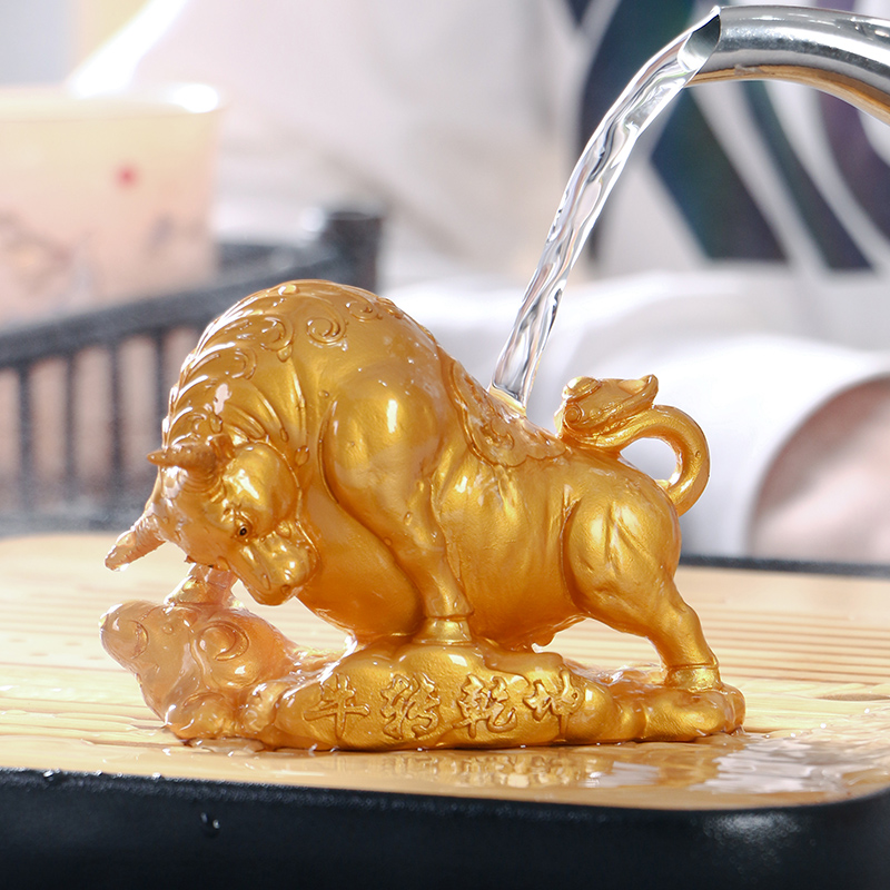 树脂变色茶道牛转乾坤配件精品