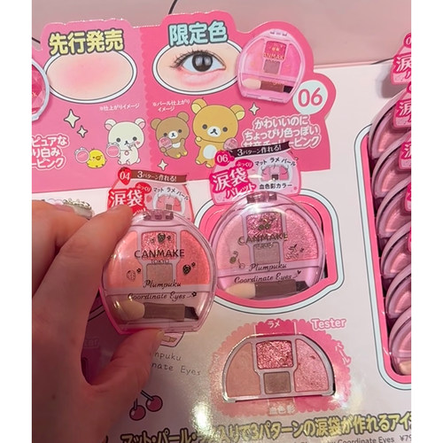 canmake四色卧蚕+眼睑下至眼影盘