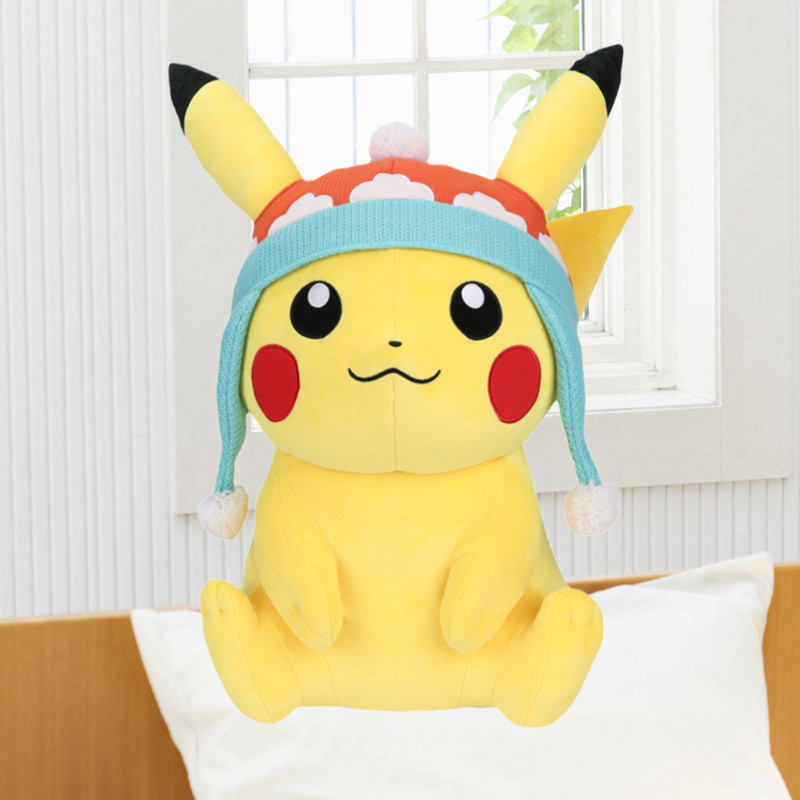 正版皮卡丘毛绒玩具公仔秋冬戴帽子款恶作剧装扮海盗炫酷生日礼物
