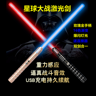 星球大战激光剑男孩电动炫酷发光音乐儿童宝剑闪光棒玩具六一礼物