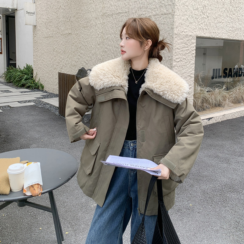 新款复古慵懒风毛毛内里派克服女加厚保暖外套179-502-P245-K358,女装派克服,浙宝179
