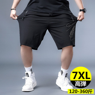 短裤 肥佬胖子裤 纯棉弹力特大码 休闲直筒五分裤 衩 薄款 加肥加大男士