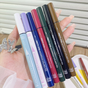 xixi彩色眼线笔不晕染防水持久极细勾勒卧蚕眼影极细白色眼线液笔