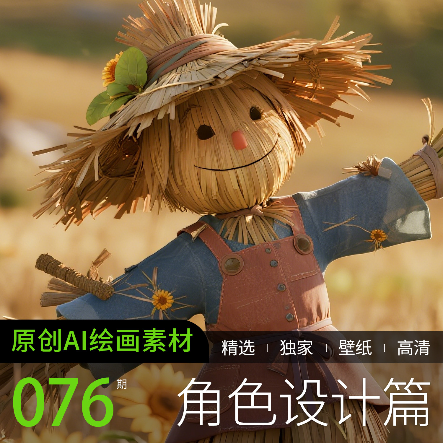 AI绘画参考高清妖精怪稻草人神灵动漫设计游戏CG素材图片手机壁纸,商务/设计服务,设计素材/源文件,淘宝优惠券,粉丝福利购,淘宝优惠卷