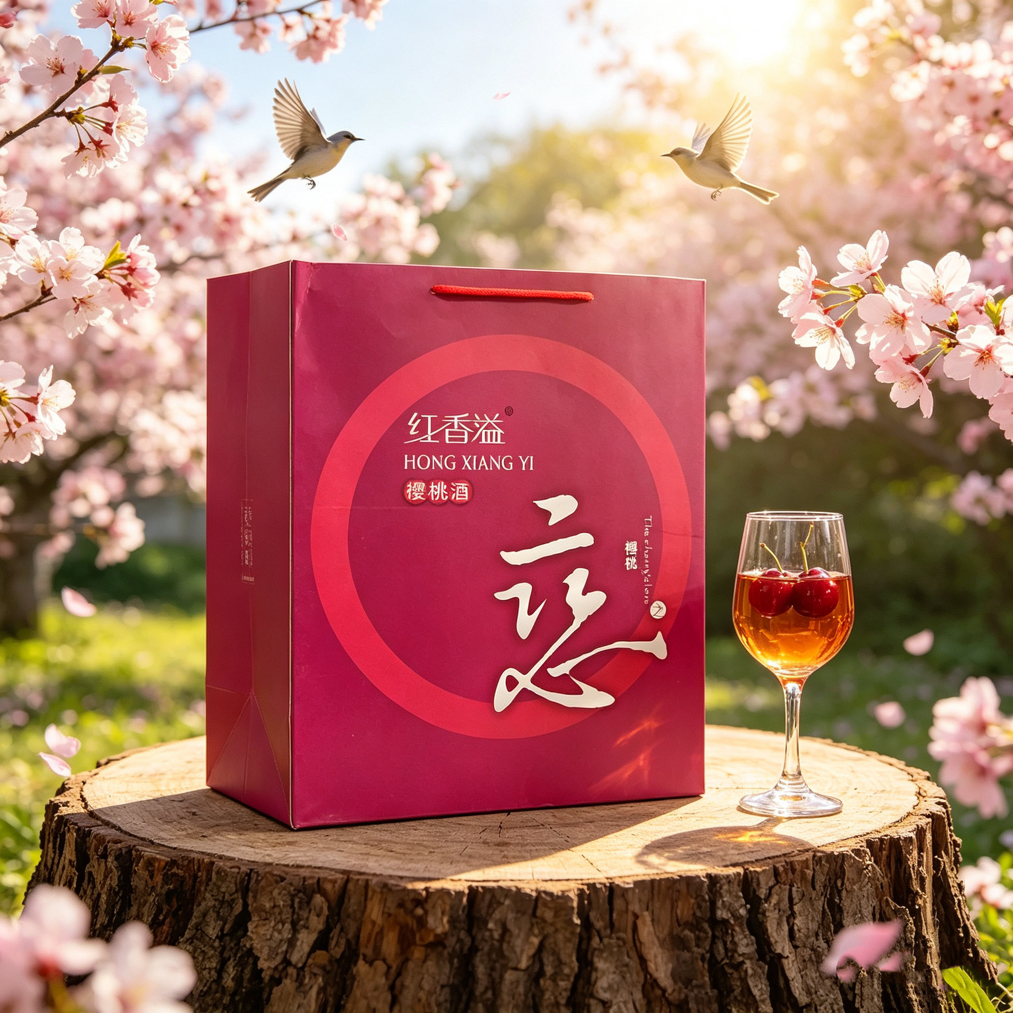 连云港非遗樱桃酒果酒红香溢750ML*2瓶11度甜香醇厚低度酒女神酒