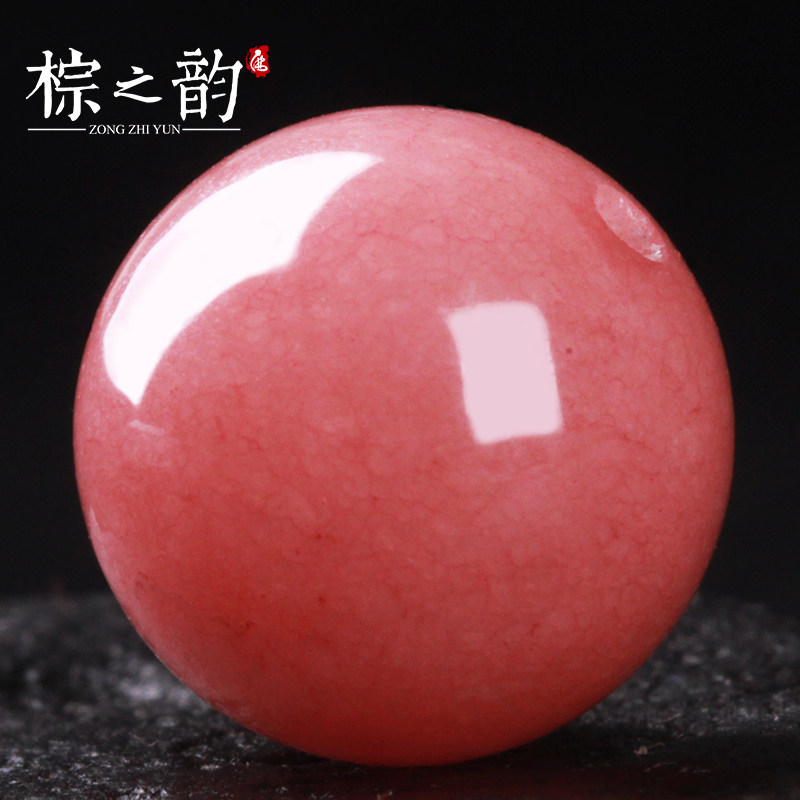 红纹石玉髓散珠子半成品红色石英岩质玉髓 串珠diy手工饰品配件