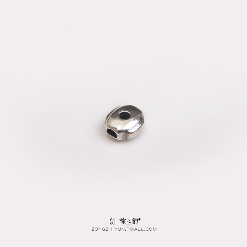 diy纯银手串佛珠文玩仿古背云