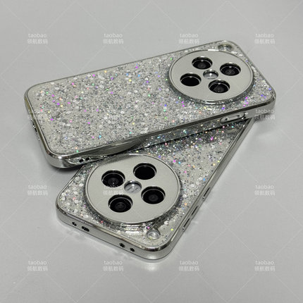 滴胶闪粉Find X8适用OPPO电镀边Reno13手机壳7满天星6奢华10PRO+好看9女A3高级感K12小众A58X/全包1新款5/4/2
