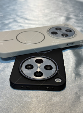 磁吸极简黑白色适用TURBO4小米15/14手机壳K80细圈Note14PRO+红米13C/K70无线充电K60至硬壳14R磨砂pocoX7男