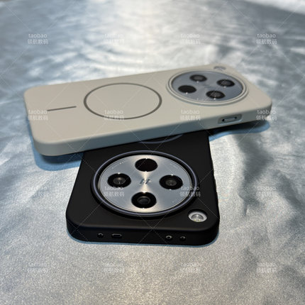 磁吸极简黑白色适用TURBO4小米15/14手机壳K80细圈Note14PRO+红米13C/K70无线充电K60至硬壳14R磨砂pocoX7男